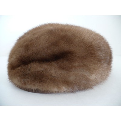 Vintage Roberts Liebes San Francisco Brown Mink Fur Woman's Beret Hat  eb-30623779